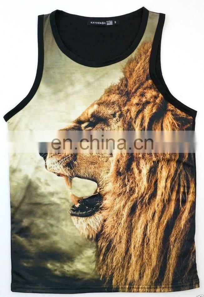 Sublimation printed bodybuilding tank top in bulk