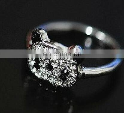godbead Brand Unique Bear Ring Full Crystal Bear Silver Color Finger Rings for Women Statement Party Design