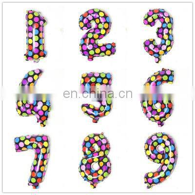 Birthday Wedding Party supplies Decorations Helium Foil Digital balloons gold Silver Foil Number Balloons