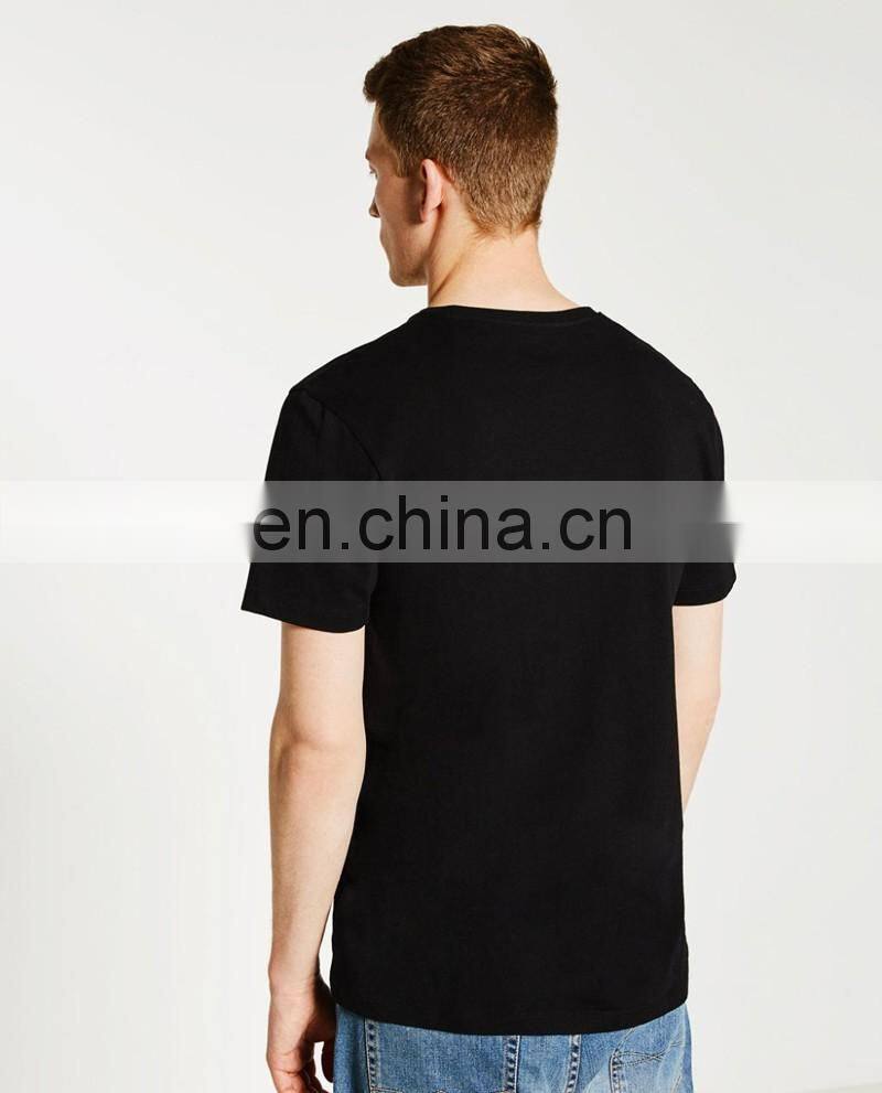 Custom high quality blank black t-shrit for men