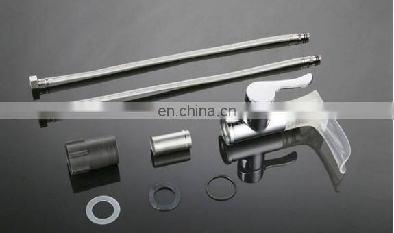 Modern Design LED Bathroom Waterfall Basin Faucet Single Handle basin mixer tap