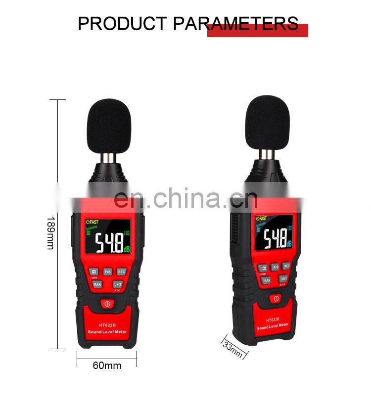 Test Noise Decibel Capacitive Microphone Digital Sound Level Meter