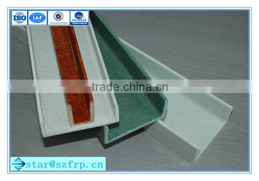 FRP/GRP/glass fiber reinforced plastics channel/frp square tube