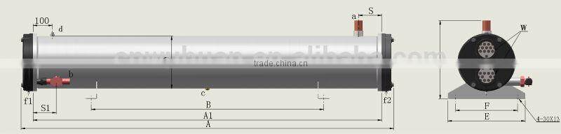 Shell and Tube Water Cooled Condenser for Water Cooled Condensing Unit
