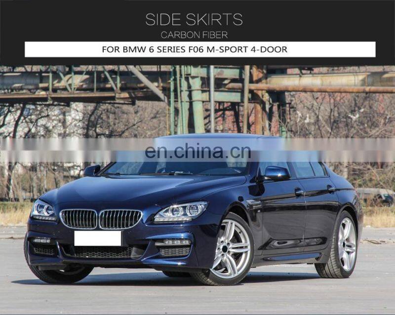 Carbon Fiber F06 M TECH Side Skirts Extension of Body Kit for BMW 640i 650i Gran Coupe M Sport 12-17