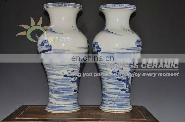 Antique Qing Imitation Chinese Large Porcelain Vases