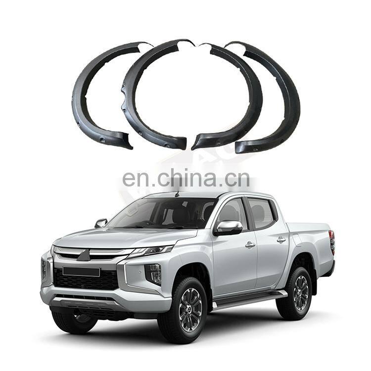 Flexible Black Fender Flares Durable ABS Wheel Arches 4 Pcs for Triton l200 Triton Accessories