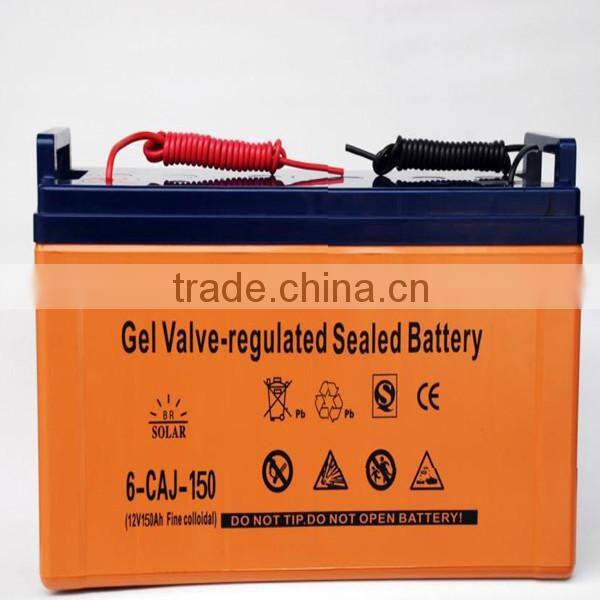 Long Cycle Life 24AH To 250AH Solar Street Light Gel Battery