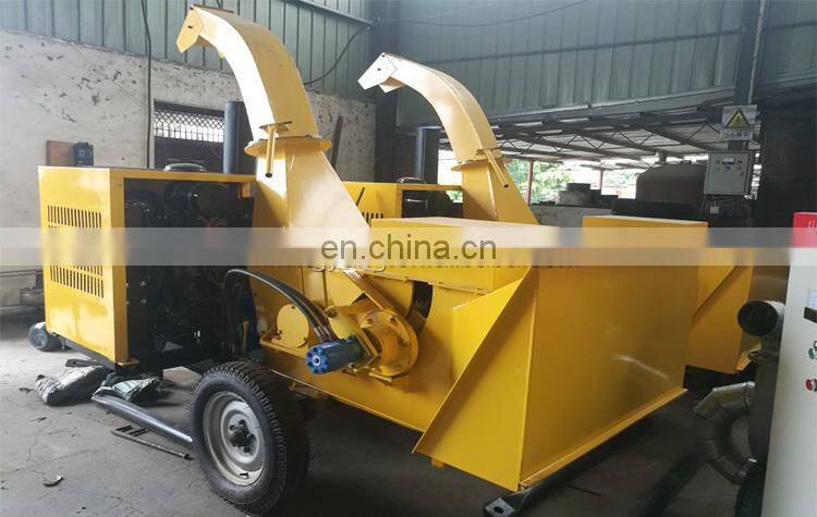 Diesel Driven Forest Equipment Hydraulic Feeding Heavy Duty Wood Chipper With CE