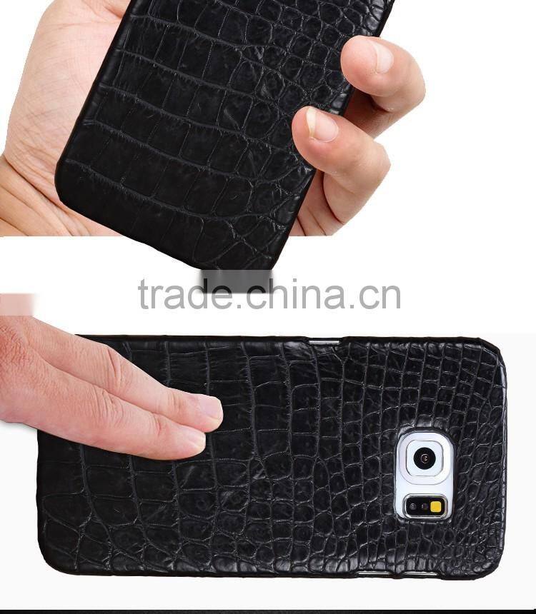 Luxury exotic skin crocodile leather case for samsung galaxy s6 edge