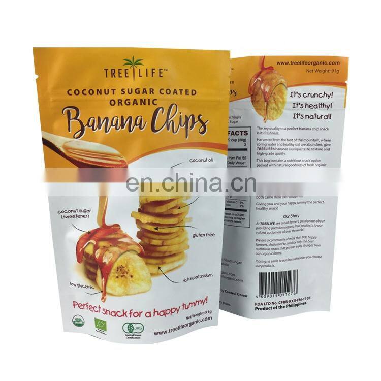 High quality stand up zipper pouch aluminium foil plastic zipper bag for wholesale