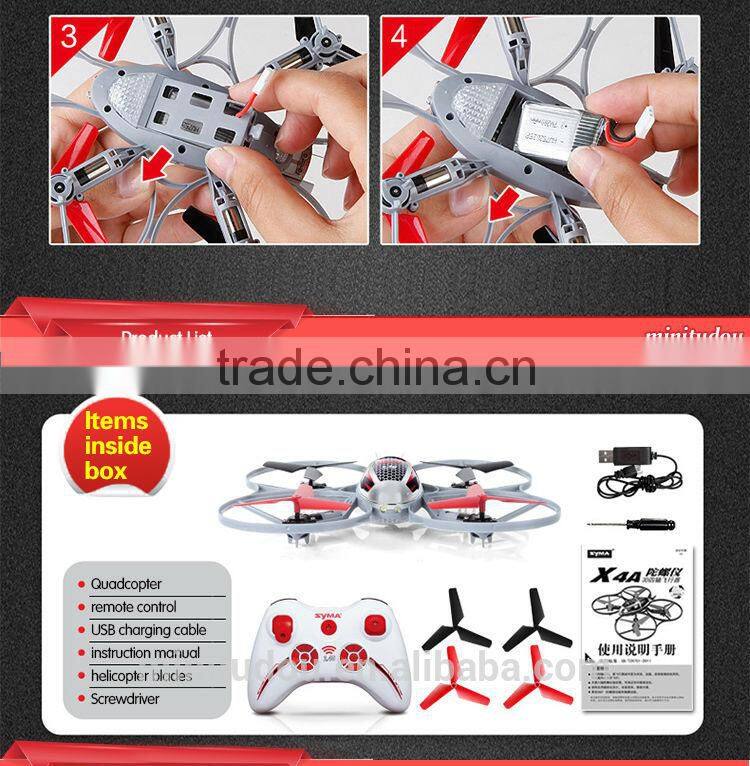 Minitudou X4 Remote Control Quadcopter with 3D rollover function and six-axis flight system