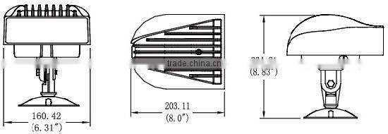 High energy saving led wall pack light water proof IP65, 100-277Volt, high perfection driver