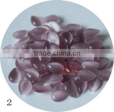 6mm*8mm Water drop shape Cat's Eye Stone mixed color wholesale
