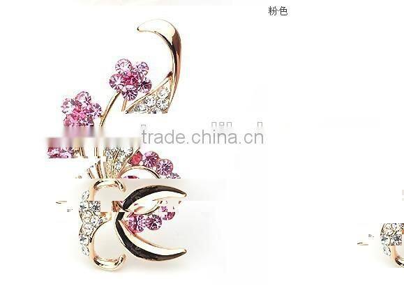 Noble beauty full diamond crystal high-grade pin brooch