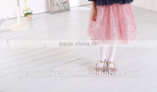 2015 Baby girl princess shoes girl diamond high heel shoes