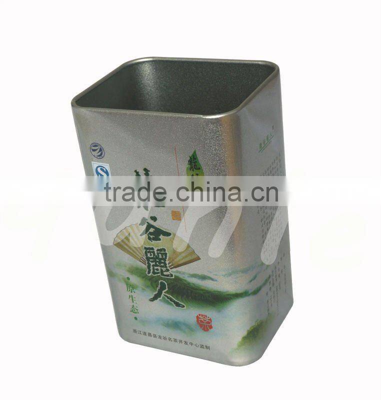 Rectangular Cheap Tin Cans Tea Can Manufacturer With Embedded Lid