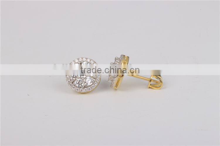 Hot direct sale fashion white zircon 925 silver jewelry stud earring