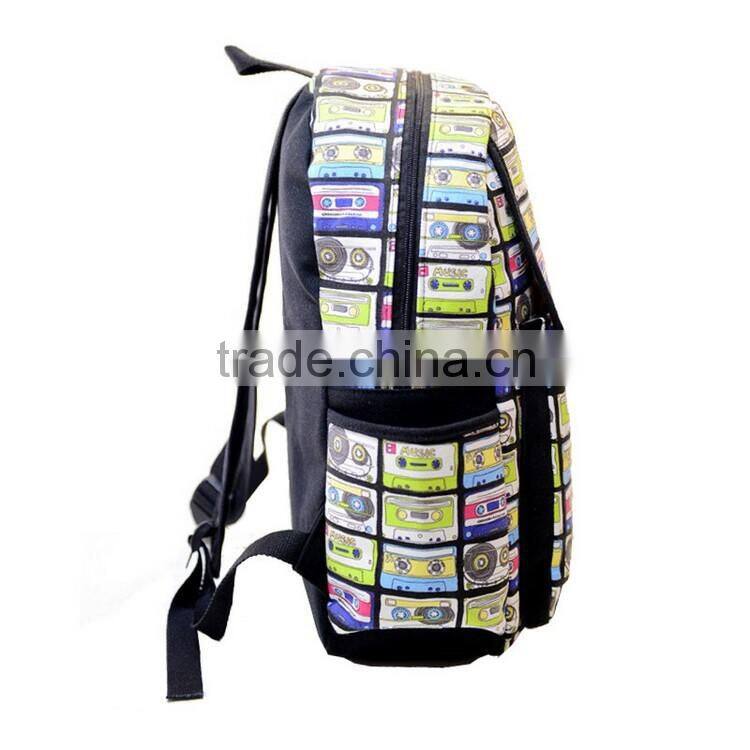 Hot Selling Emoji Printed High School Bag Backpack