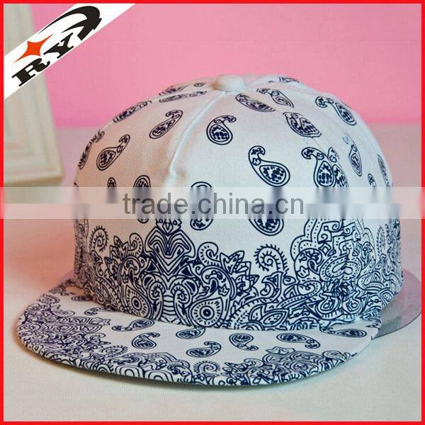 Brushed Cotton Embroidery Promotional Snapback Hat And Cap