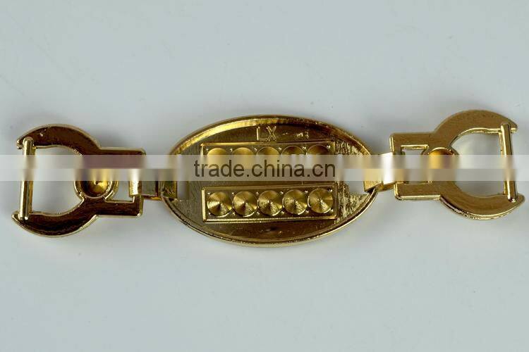 2015 fashion rhinestone buckle, crystal rhinestone ribbon buckle for bikini Decoration