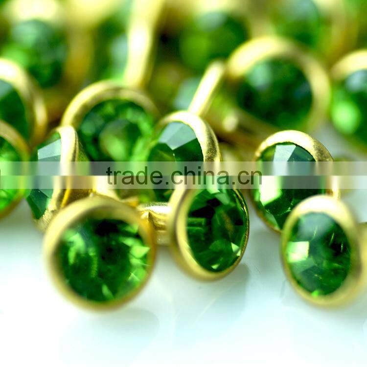 Wholesale rhinestone rivet, decorative rhinestone strass rivet, brass rhinestone rivet for decoration
