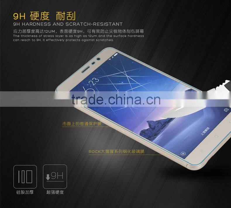 ROCK 2.5D 9H 0.3MM Anti Scratch Tempered Glass Screen Protector For Xiaomi Redmi Note 3 Clear Screen Protective Film MT-5264