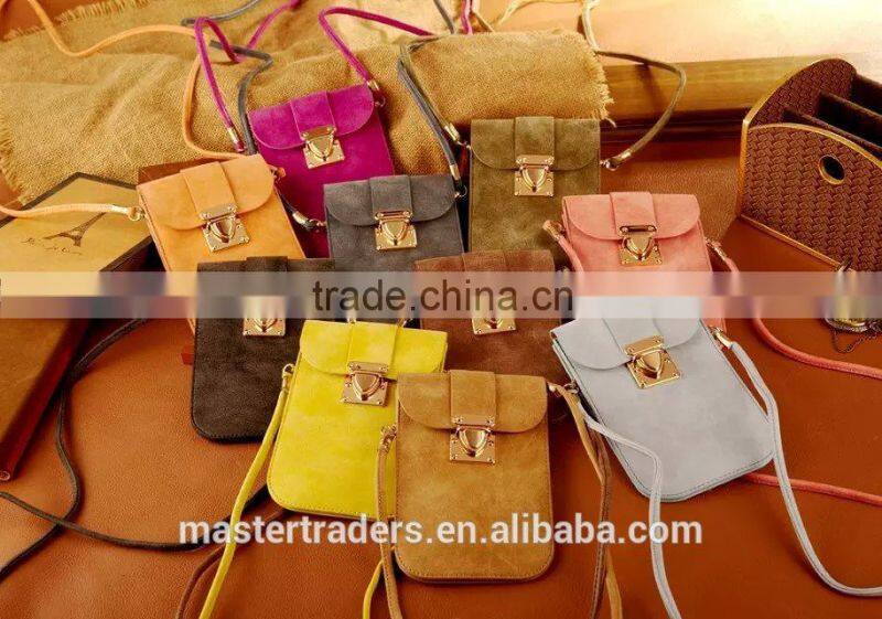 Universal Frosted PU Leather Bag Phone Bags With Metal Buckle For Mobile Phone For Samsung Galaxy S6 Edge MT-3874