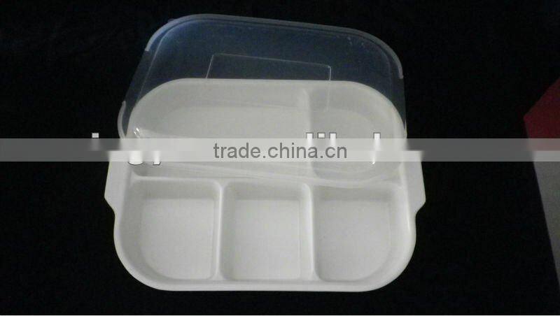 Plastic tray for fast food