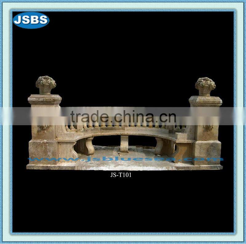 decorative garden outdoor marble lion head bench