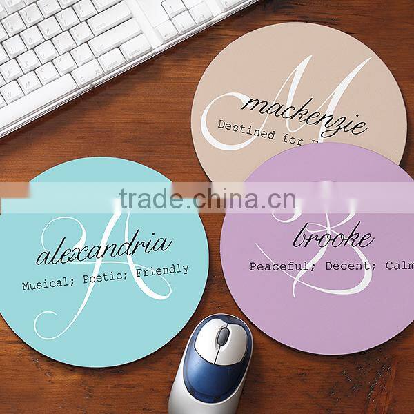 Fashion Plastic Printed Rubber Mouse Pad