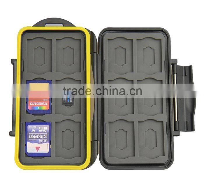 JJC new products Waterproof water-resistant Storage Memory Card Case Protector for 12XSD cards