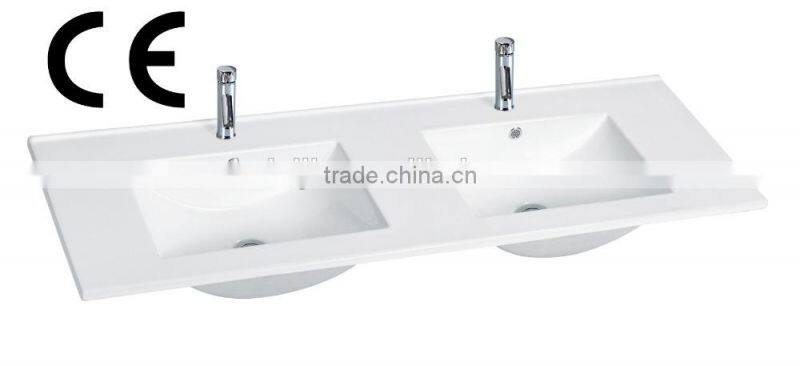 High quality Bathroom cabinet double basin/double bowl sink/lavatory(BSJ-9150EE)