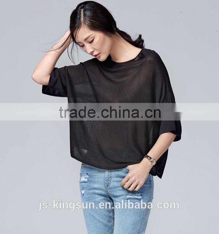 Woman sweater short sleeve spring & summer cool pullover