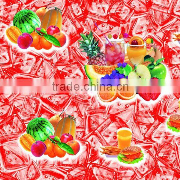 2015 new design fruit pvc table cloth nonwoven backing factory