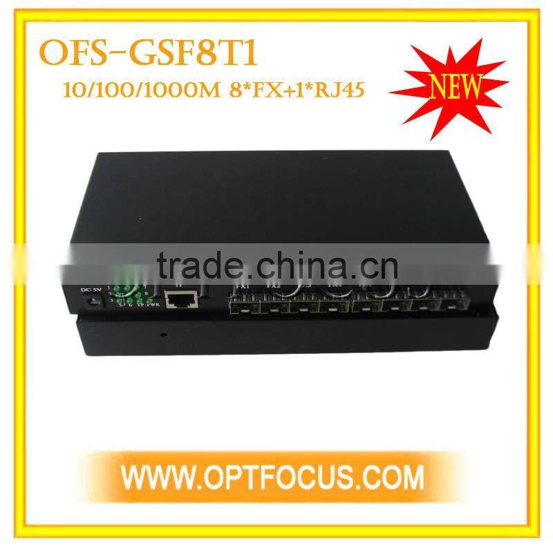 1000M 8FX+1TX Fiber Switch