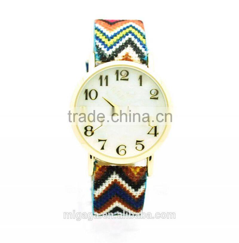 Made in china fabric strap quartz watch price, fashion watch women, watch for women