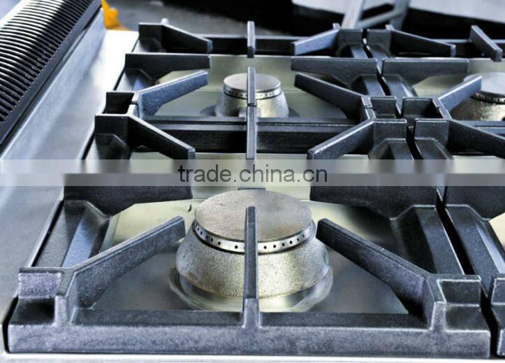 Idustrial gas range with 4 burner and gas oven