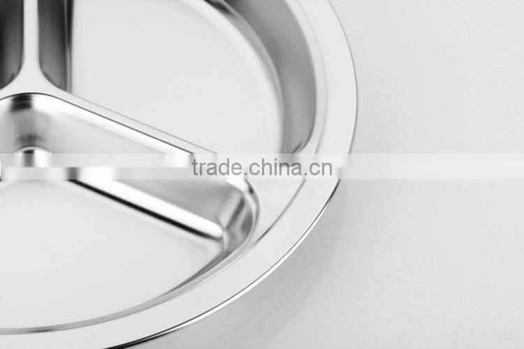 bulk stainless steel lunch dinner plates tray dinnerwares wholesale