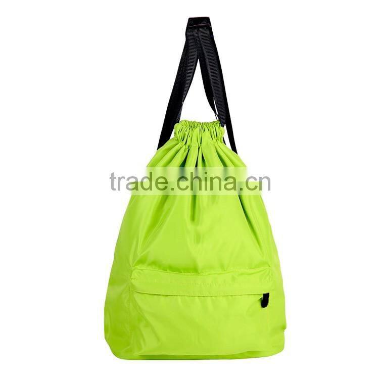Fashion strong drawtring backpack outdoor sports hiking bag