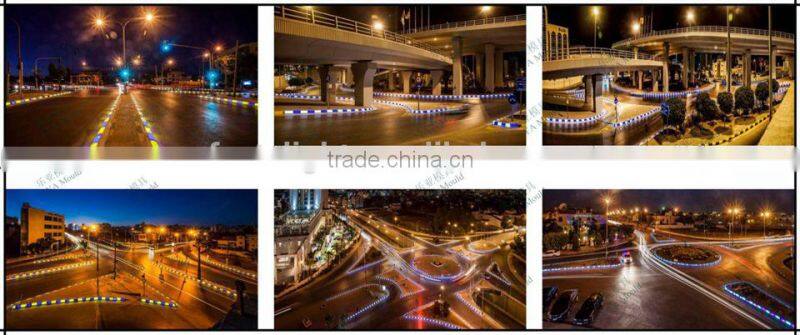 Colors LED light curbs for road side pavement