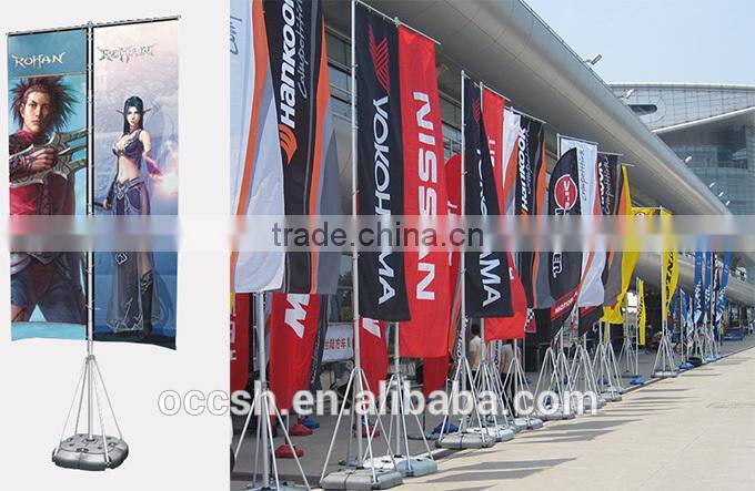 4.6m Fibreglass Rod Beach Flag Banner Advertising Banner Stand