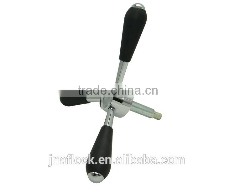 Online shopping New designed 3 spoke rubber coating stainless steel safe handle for safe and vault