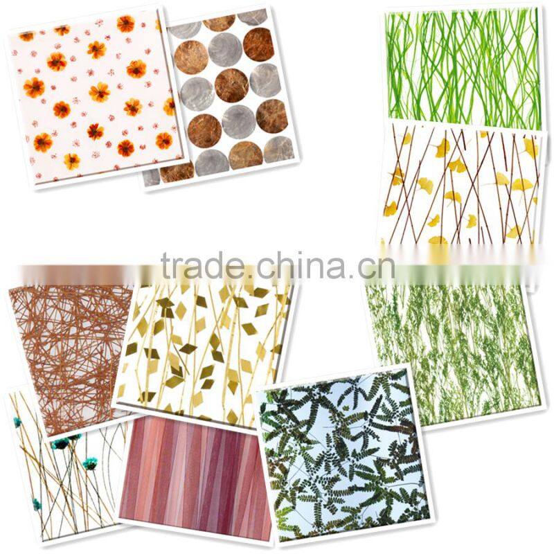 Acrylic Bathroom Panels with Natural Real Leave