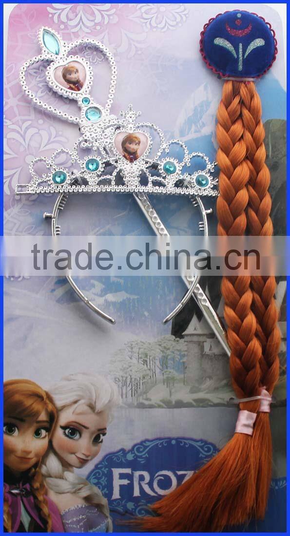 High quality Europe and America hot selling snowflakes wand+ crown+ gloves+ wig set for girls cosplay
