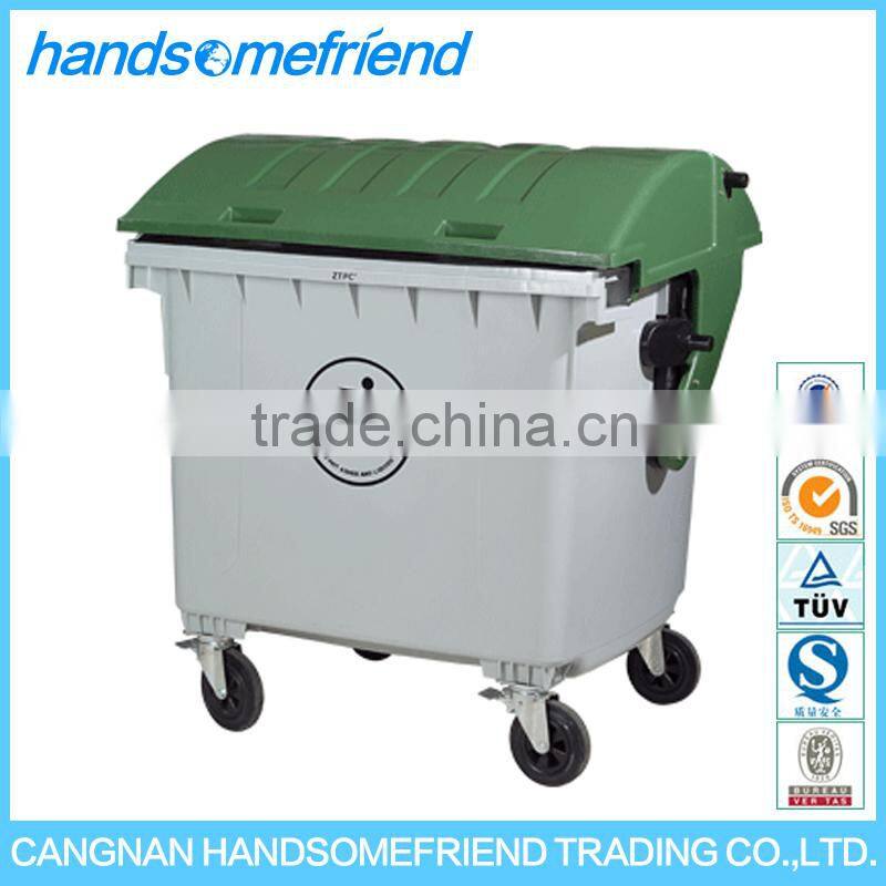 1100 liters plastic trash can,large plastic dustbin,garbage container