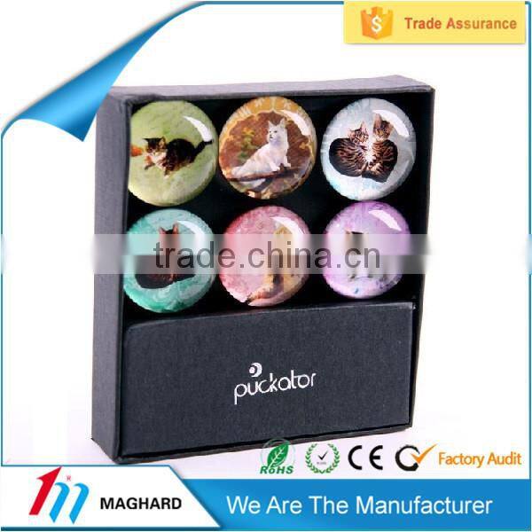 Custom glass fridge magnet magnetic glass holder