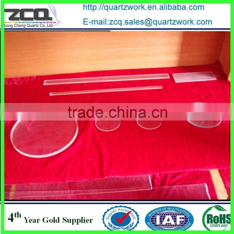 Hot Sale high quality circular shape clear quartz glass wafer