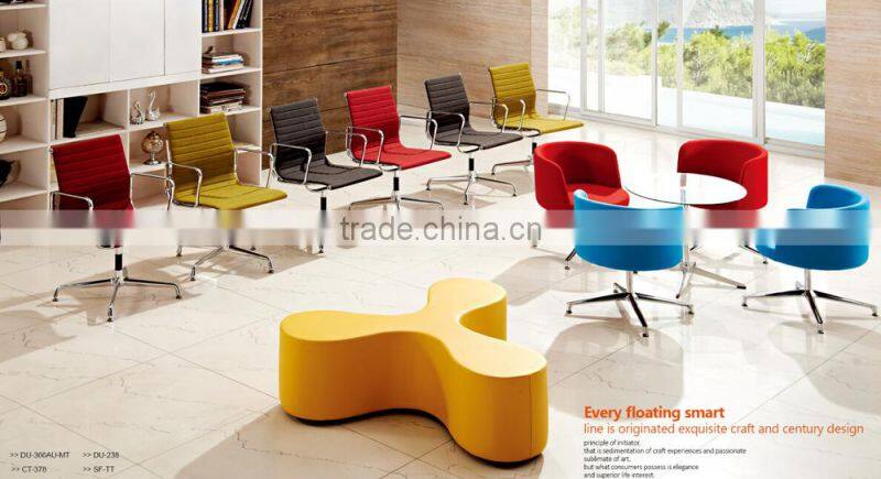 EA108 Modern fabric ribbed replica office conference chair with glides