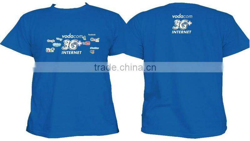 promotional telecom t shirt with customized logo print